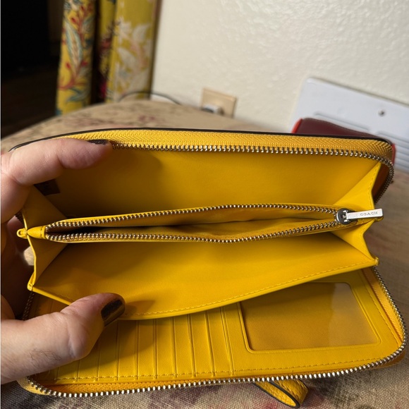 Coach Customized XL Continental Wallet in Canary Yellow - Picture 2 of 8